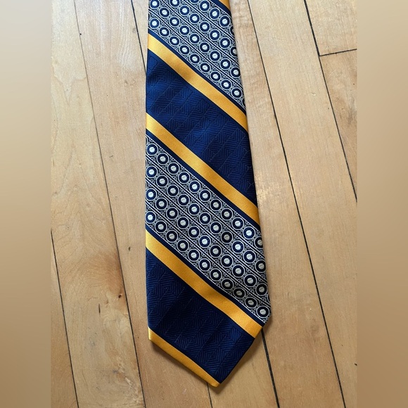 Givenchy Blue and Gold Striped Tie - Picture 5 of 7
